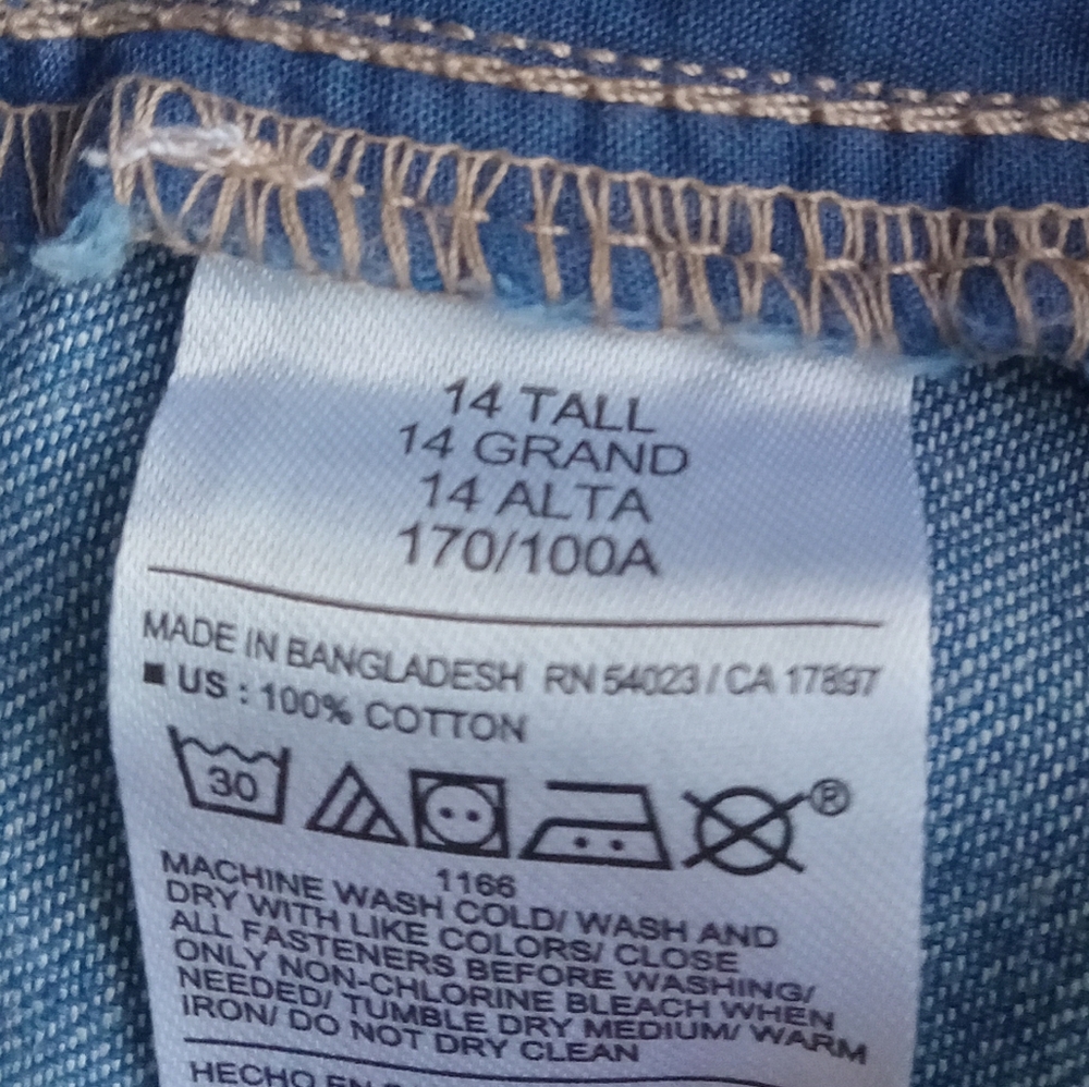 BRAND NEW NWT Wide Leg Blue Denim Jeans 14 Tall - Picture 14 of 14